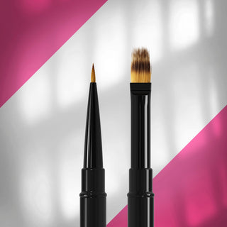 Staleks Dubbelzijdig Liner & Ombre Penseel 7 & 11 mm NBE-01/07 – Voor French Nails, Nail Art & Ombre By Fay
