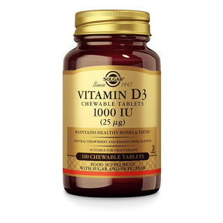 Solgar Vitamin D3 1000 IU (25 µg) | 100 kauwtabletten byfay