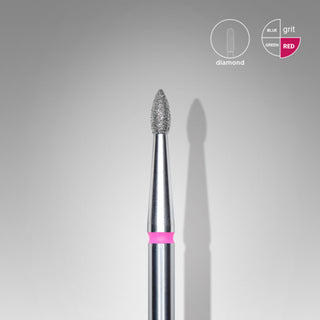 Staleks Diamond Frees Bit Flame XS Red 1.8mm (Manicure Pedicure) By Fay