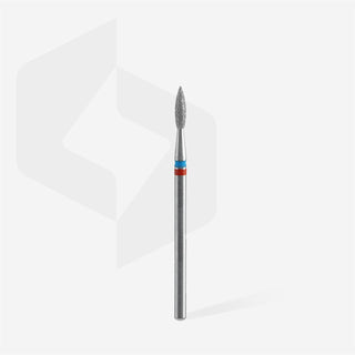Staleks Diamond Frees Bit Flame Red/Blue 2.1mm (Manicure Pedicure) (FA11RB21/8) By Fay