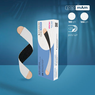 Staleks Pro Disposable Double-Sided Files papmAm Mix Expert 22 on a Wooden Base 100/180 grit (DWCEMix-22-100/180) By Fay