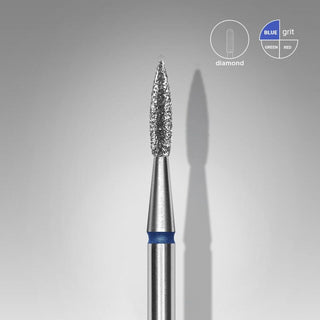 Staleks Diamond Frees Bit Pointed Flame Blue 1,8mm (Manicure Pedicure) (FA11B018/8) By Fay