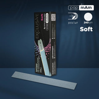 Staleks Pro Exclusive 20 PapmAm Rechte Vijl Soft Base Grit 240 30 Stuks (DFCX-20-240) By Fay